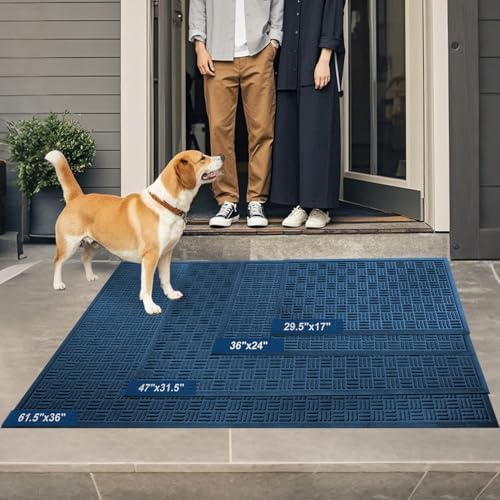 Mibao Front Door Mat Outside Entrance, 29.5" x 17", Heavy Duty Welcome Mat - Image 2