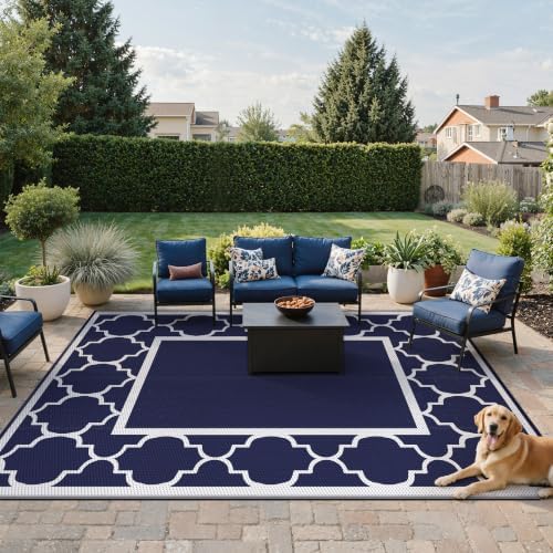 GENIMO Outdoor Rug, Waterproof Plastic Rugs - Image 2