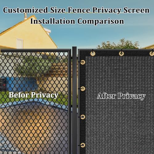 Shade&Beyond 5'x69' Dark Grey Privacy Screen Fence Cover 170 GSM Fencing Mesh - Image 4