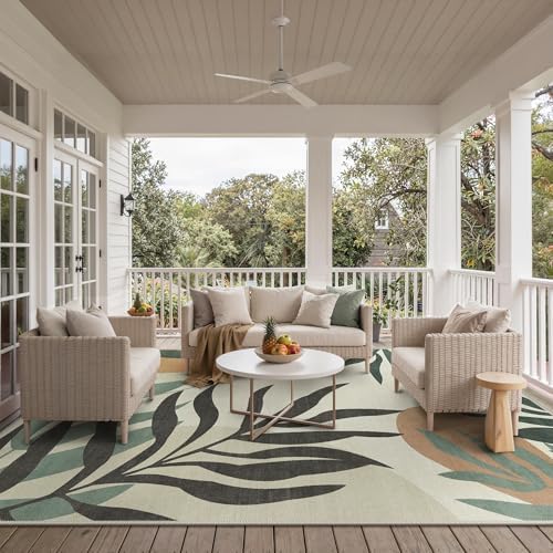 GENIMO 9x12 Outdoor Rug, Washable Quick Dry - Image 6
