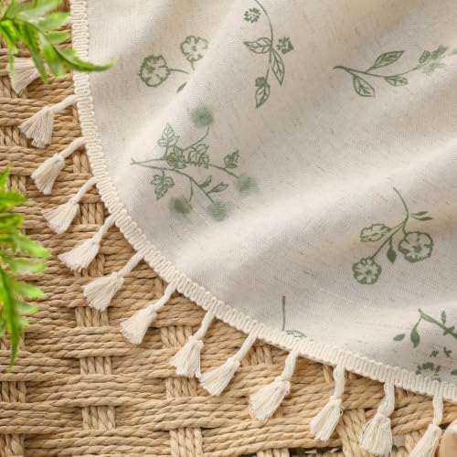 Boho Floral 100% Blackout Curtains 84 Inch 2 Panels Green - Image 5