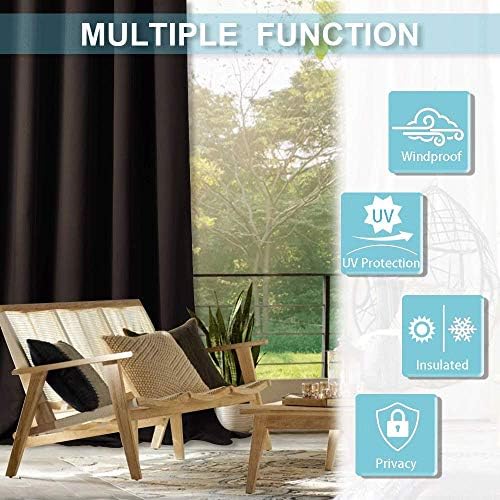 RYB HOME Patio Curtains Outdoor 2 Panels - Image 6