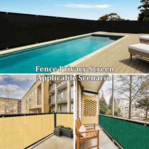 Shade&Beyond 5'x10' Brown Privacy Screen Fence Cover 170 GSM Fencing Mesh Fence - Image 5
