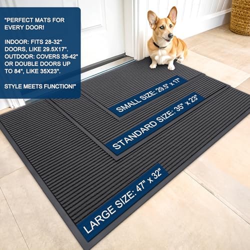 OLANLY Front Door Mat 47x17, Waterproof Heavy-Duty Indoor Outdoor Doormat - Image 2