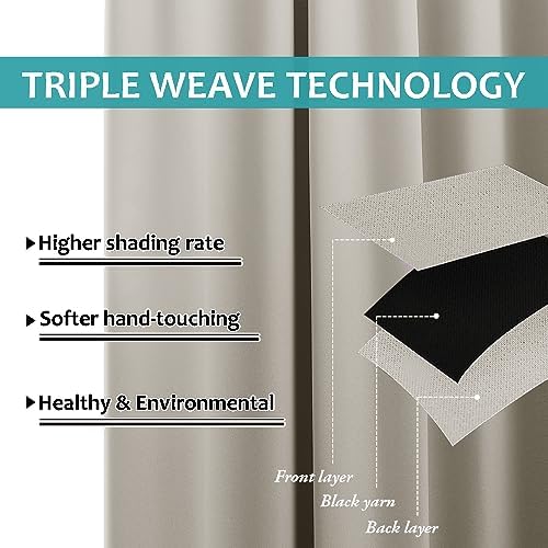 NICETOWN Outdoor Curtainch for Patio Waterproof 140 inch Wide, Rustproof - Image 4