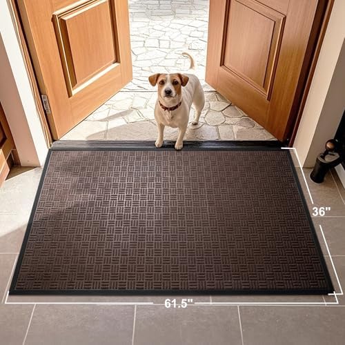 Mibao Front Door Mat Outdoor Entrance, 61.5" x 36" Heavy Duty Welcome Mat - Image 2