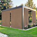 NICETOWN Fade Resistant Patio Curtains Outdoor Waterproof W84xL108 in Mocha by NICETOWN