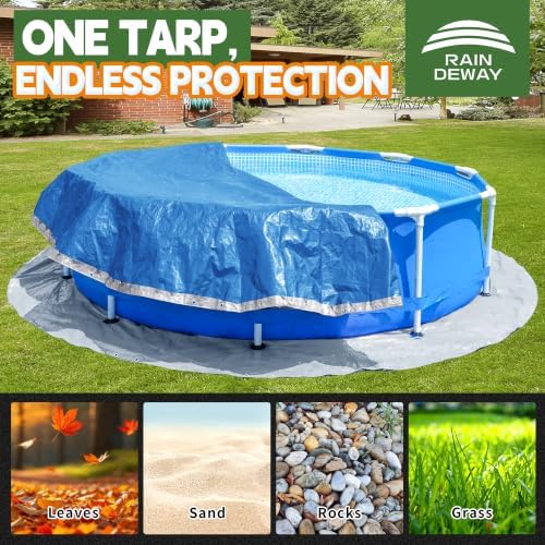 RAINDEWAY 24 Feet Round Tarp Waterproof Multipurpose Circle Tarps - Image 2