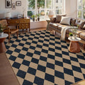 Lahome Checkered Easy Jute Living Room Rug, 8x10 Outdoor Rugs Washable by Lahome