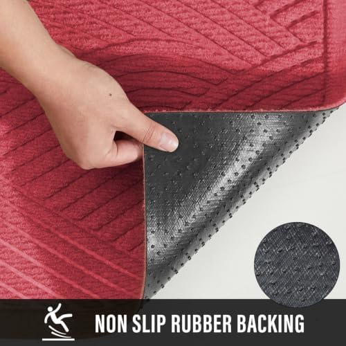 HIYARD Sturdy Front Door Mat, Absorbent Muddy Dirt Resist Welcome Door Mats - Image 3