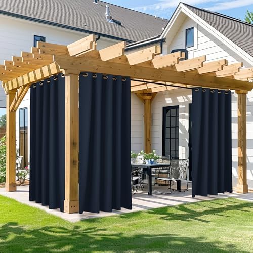 NICETOWN Waterproof Outdoor Curtain W66 x L95 inch, Stainless Grommet Sunlight by NICETOWN