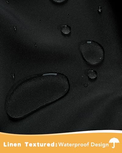 HolidayIdeas Outdoor Curtains for Patio Waterproof 4 Pcs 54x120 Inch Black - Image 2