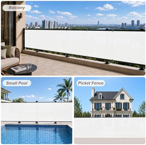 SUNNY GUARD 3' x 16' Balcony Privacy Screen, HDPE Patio Railing Cover Fence - Image 5