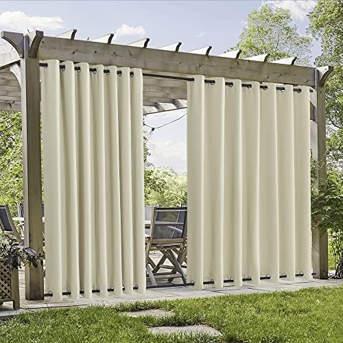 RYB HOME Extra Wide Outdoor Curtains 2 Panels or Patio Waterproof by RYBHOME
