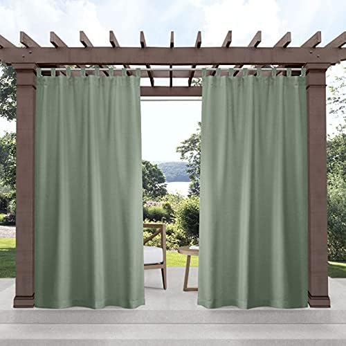 Exclusive Home Cabana Solid Indoor/Outdoor Light Filtering Hook-and-Loop Tab by TOWNCOUNTRYEVERYDAY