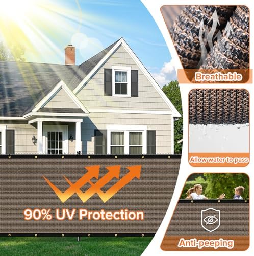 5ftx25ft Privacy Fence Screen Heavy Duty 170 GSM Windscreen & Dustproof Fabric - Image 4