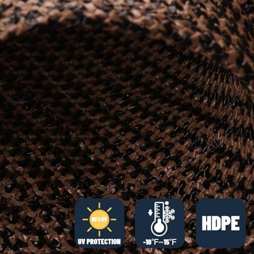 SUNNY GUARD Custom Size 7'x18' Rectangle Brown UV Block Sunshade - Image 4