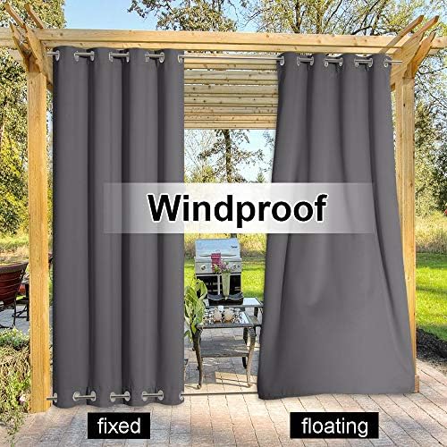 NICETOWN Outdoor Curtain for Patio Waterproof 108" Length, Windproof Thermal - Image 4