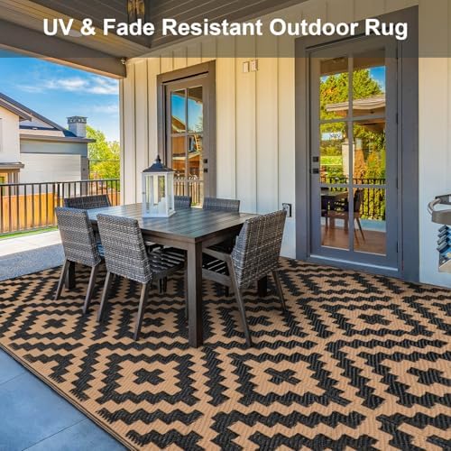 Kalafun Outdoor Patio Plastic Straw Rug, 8x10 ft - Image 6