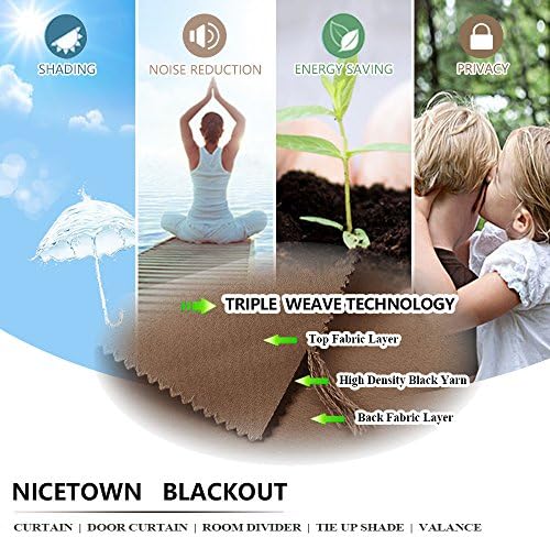 NICETOWN Outdoor Curtain for Patio Waterproof, Thermal Insulated Top & Bottom - Image 6