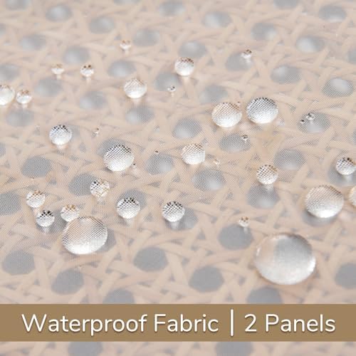 Outdoor Sheer Curtains for Patio Waterproof, 2 Panels Rod Pocket Indoor/Outdoor - Image 5