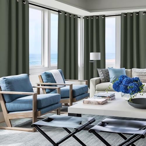 NICETOWN Waterproof Outdoor Curtain, W52 x L72 inch Privacy UV Block Thermal by NICETOWN