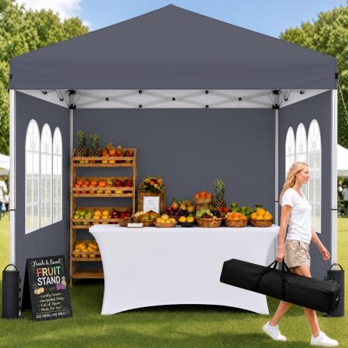 10x10 Pop Up Canopy Tent with Sidewall, Commercial by Unknown