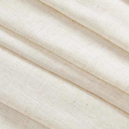 MYSKY HOME Country Curtains for Sliding Glass Door, Back Tab Semi Sheer Curtain - Image 6