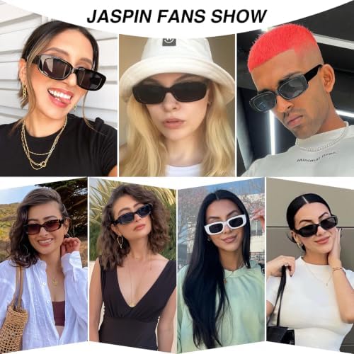JASPIN Rectangle Sunglasses for Women Men Y2k Sun Glasses UV Protection - Image 2