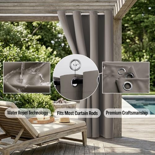 Outdoor Patio Curtain Waterproof Darkening Thermal Insulated Indoor Curtains - Image 5