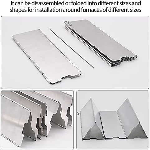 10 Plates Stove Windscreen, Aluminum Stove Windshield - Image 4
