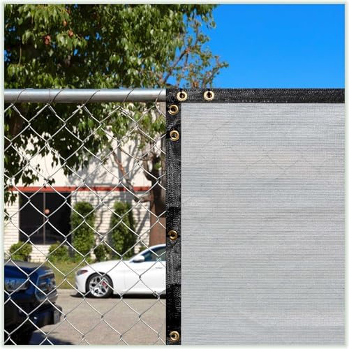 Colour Tree 6' x 2' Gray Fence Privacy Screen, 90% Blockage Windscreen - Image 3