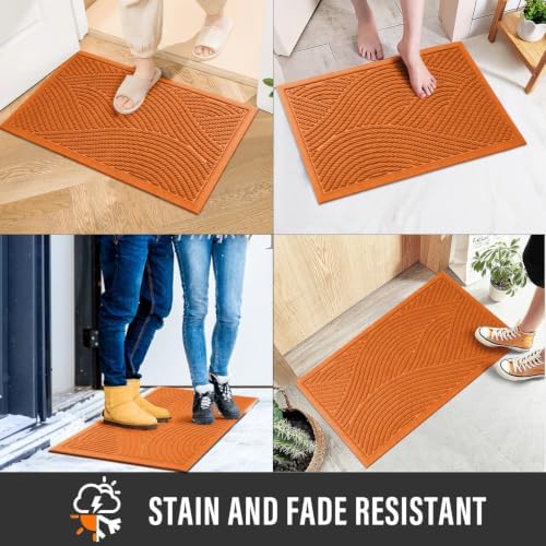 HIYARD Sturdy Front Door Mat, Absorbent Muddy Dirt Resist Welcome Door Mats - Image 4