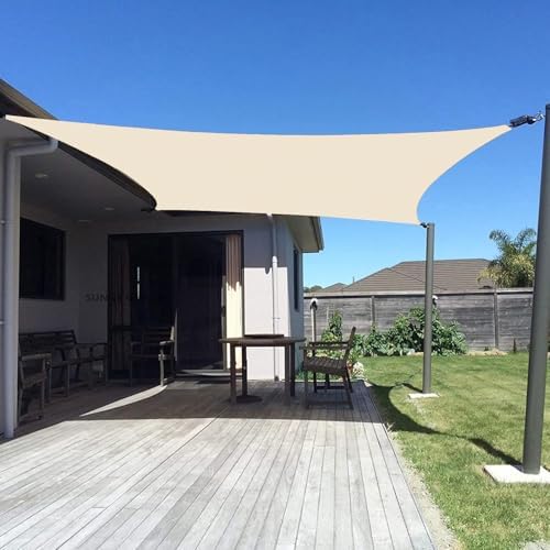 SUNNY GUARD 10' x 13' Rectangle Shade Sail 95% UV Block Outdoor Canopy by SUNNYGUARD