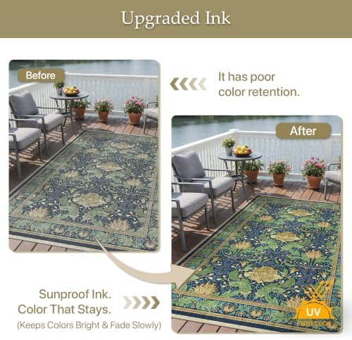 GENIMO 5x8 Outdoor Rug, Washable - Image 5