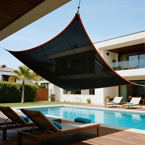 winemana Black Shade Cloth 30x30 FT– 40% Sun Shade Mesh Tarp - Image 5