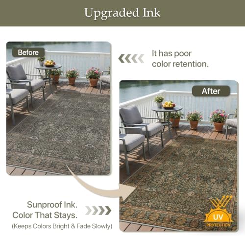 GENIMO 6x9 Outdoor Rug, Washable - Image 5