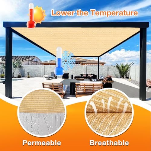 Artpuch Outdoor Pergola Shade Cover 4' X 11' Sun Shade Cloth - Image 4