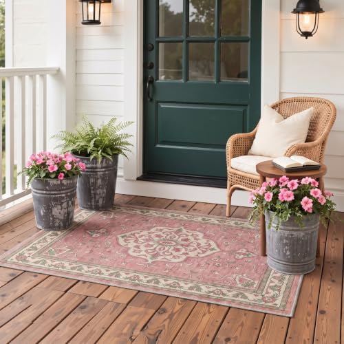GENIMO 8x10 Outdoor Rug, Washable Quick Dry - Image 4