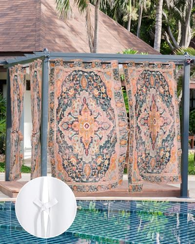 Rustic Boho Outdoor Curtains for Patio Waterproof, Grommet Privacy Curtain - Image 7