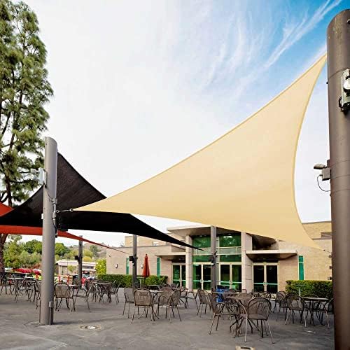 Royal Shade 10' x 10' x 10' Beige Triangle Sun Shade Sail by RoyalShade