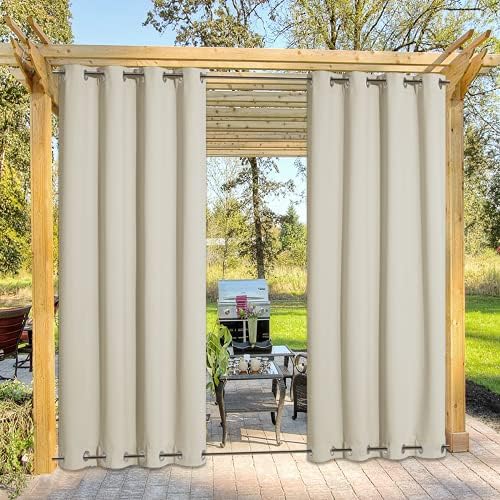NICETOWN Outdoor Curtain for Patio Waterproof & Windproof, Thermal Insulated by NICETOWN
