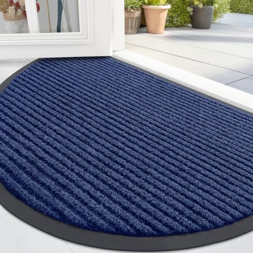 OLANLY Half Circle Front Door Mat 35x23, Waterproof Heavy-Duty Doormat by OLANLY