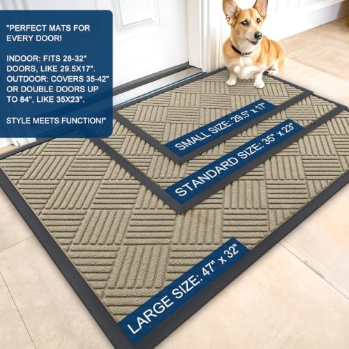 OLANLY Front Door Mat Outside Entrance 47x23, Waterproof Heavy-Duty Doormat - Image 2