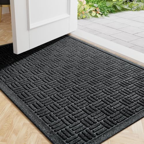 Mibao Front Door Mat Outside Entrance, Heavy Duty Welcome Mat, Stain and Fade by Mibao