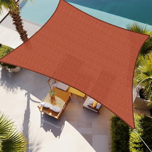 Shade&Beyond 7'X12' Sun Shade Sail Rust Red Rectangle by ShadeBeyond
