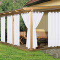 HolidayIdeas Outdoor Curtains for Patio Waterproof 6 Pcs 54x95 Inch White by HolidayIdeas