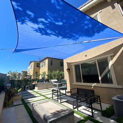 SUNLAX Sun Shade Sail 13' x 13' x 13' Blue Triangle Shade Cover by SUNLAX