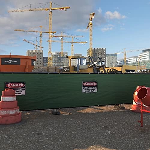 Amgo 6' x 12' Green Fence Privacy Screen, 90% Blockage - Image 2