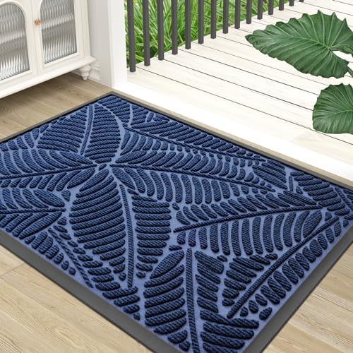 Colorxy Waterproof Front Doormat, Sturdy Natural Rubber Door Mat by Colorxy